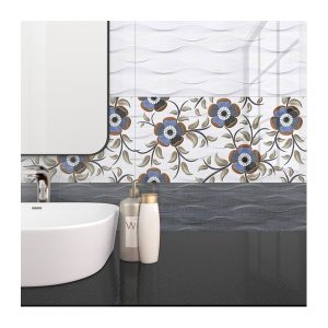 Floral Motifs Bathroom Tiles